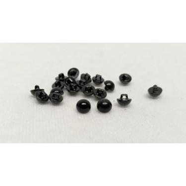 Imagem de Olhos costurados pretos Sassy Bears 4 mm (10 pares) para ursos, bonecas, fantoches, artesanato