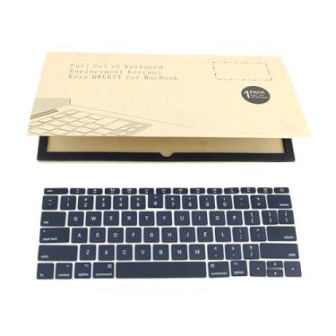 Imagem de Teclas de substituição para teclado dos EUA, conjunto completo de teclas de substituição de teclado QWERTY para MacBook de 12 polegadas, modelo A1534, modelo de 2017, A1706, A1707, A1708, 33.0 cm