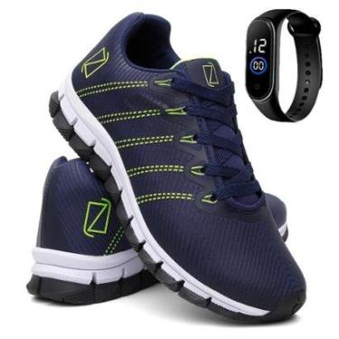 Imagem de Tênis Para Corrida e Academia Masculino Super Leve e Macio e Relógio Digital-Masculino