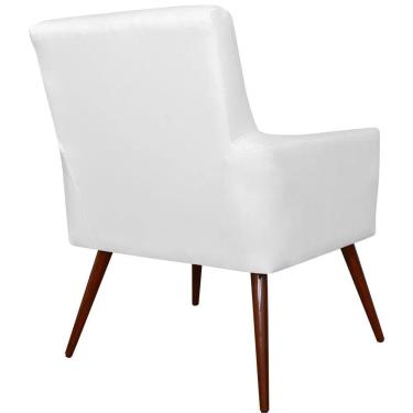Imagem de Poltrona Decorativa Para Sala de Estar e Recepção Maria W01 Pés Palito Corino - Lyam Decor