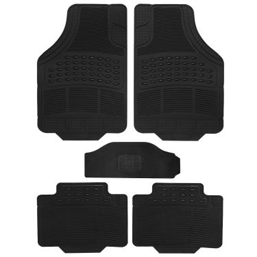 Imagem de Jogo Tapete Borracha Automotivo Modelo G Tunel Universal Preto