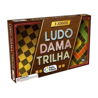 Imagem de Jogo De Tabuleiro Ludo Dama E Trilha - 3 Jogos