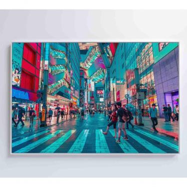 Imagem de Quadro Rua Em Tókio 60x40 Cm Adesivo Fotográfico