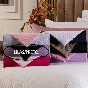 Imagem de Capa Fronha De Xuxão Matelado Dupla Face Avulsa 1,45m X 45cm - Microfibra Matelada Lilás-preto