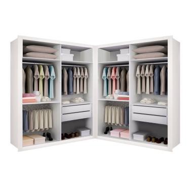 Imagem de Closet Casal Sem Portas 4 Gavetas Júlia Duo Minastex Branco