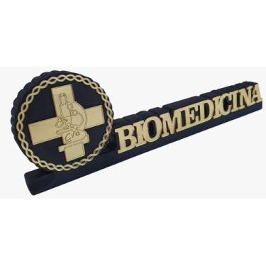 Imagem de Letreiro De Profissões Espelhado 3d - Biomedicina Gold - By Hands