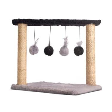 Imagem de Arranhador para Gatos Protetor,Grande Com Brinquedos Perfeito para o Seu Animal de Estimação Brincar(Lunar Black)