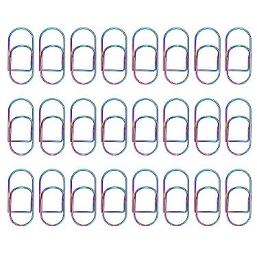 Imagem de Clipes de metal para caneta, clipes multiuso coloridos à prova de ferrugem para notebooks, escola, escritório, 24 peças, leve, portátil e durável