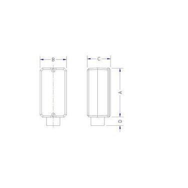 Imagem de Condulete fixo 3/4 tipo E s/tampa rosca BSP s/pint 56102302 - Tramonti