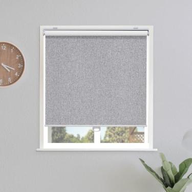 Imagem de Sunoff Persianas blackout sem fio para janelas com isolamento térmico fácil de instalar para sala de estar, quarto, casa, escritório, cinza urze 57 cm L x 183 cm A