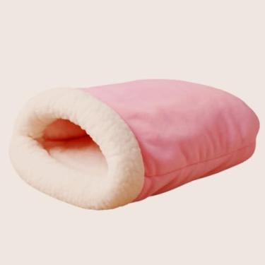 Imagem de Cama Pet，Cama para Gato Dormir，Saco de Dormir Ultramacio，Gorro Aconchegante Com Forro de PelúCia，Adequado para O Descanso do Seu Animal de EstimaçãO(ROSA)