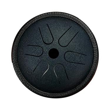Imagem de barenx Tambor de língua de metal, 6 notas, percussão de 13 cm, instrumento musical vazio para viagem e lazer com mallets - azul escuro