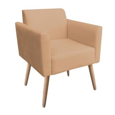 Imagem de Poltrona marisa suede caramelo sisal pes - DMOV