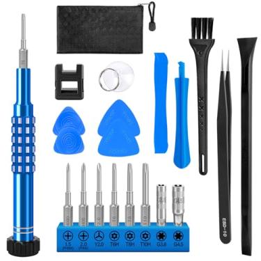 Imagem de Kit de ferramentas de reparo GISVAR para controle Nintendo Xbox Switch PS3 PS4 PS5, 21 peças com Y2, T6H, T8H, T10H, Ph00, PH000, chave de fenda Torx de segurança com G3.8 G4.5, bolsa de ferramentas