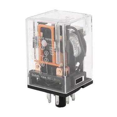 Imagem de Controle eletrônico de partida 8 pinos DPDT trilho DIN relé eletromagnético DC 24V bobina