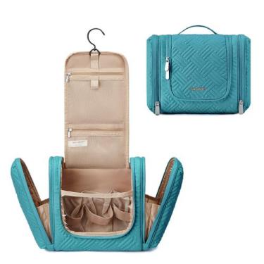 Imagem de Bolsa de higiene pessoal de viagem BAGSMART Large para mulheres azul c