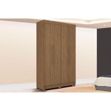 Imagem de Guarda Roupa Solteiro 4 Portas E 2 Gavetas C/ Pés Sarandi Jatobá - Santos Andirá