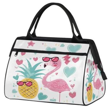 Imagem de Bolsa pequena para o fim de semana, feminina, masculina, rosa, vermelha, dobrável, bolsa esportiva leve para academia, Cor: 3, 15.2*8.3*11.6 inch, Moderno