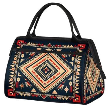 Imagem de Bolsa pequena para o fim de semana, feminina, masculina, floral, borboleta, retrô, colorida, dobrável, bolsa esportiva leve para academia, Cor: 4, 15.2*8.3*11.6 inch, Moderno