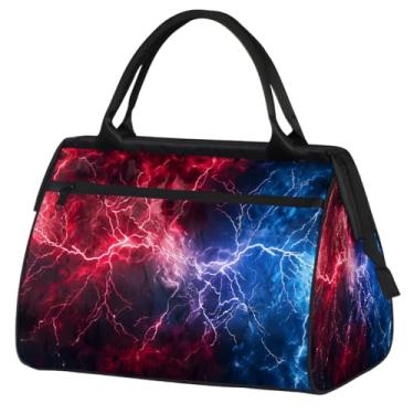 Imagem de Bolsa pequena para o fim de semana para mulheres, homens, flores, girassol, papoula, retrô, dobrável, bolsa de viagem, Cor: 73 cm, 15.2*8.3*11.6 inch, Moderno