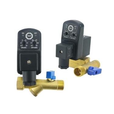 Imagem de Válvula solenóide de drenagem latão 12V/24V/220V 1/2" (DN15) com temporizador automático para compressores ar e resfriadores tanque(Split-body type,DC24V)