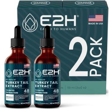 Imagem de Extrato de Cogumelo Turkey Tail E2H - 2 Frascos de 60ml