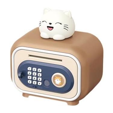 Imagem de Cofre Infantil - ATM Automático Com Senha E Impressão Digital Para Brincar,Depósito Seguro Infantil - Para Natal e Casa, para Crianças de 4