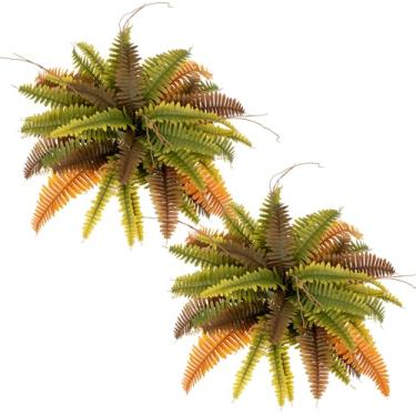 Imagem de Keeplush 89 cm Planta artificial de samambaia de Boston, 2 samambaias falsas para ambientes externos, plantas artificiais realistas com 46 folhas para jardim, varanda, pátio, casa, escritório, sala de