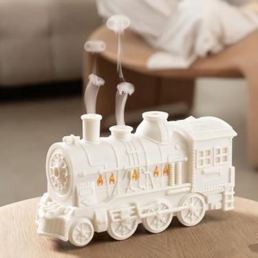 Imagem de HURRISE Difusor de Trem 300ml, Difusor para óleos Essenciais, Sala Grande, Difusor de Aromaterapia, Névoa Fria Com 2 Luzes, Modo de Névoa 2 (Branca)