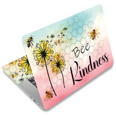 Imagem de SUPERDANT Adesivo para laptop dente-de-leão Bee Kindness Universal Laptops Notebook Skin Sticker 12 13 13.3 14 15 15.4 15.4 15.6 polegadas Vinil Laptop Capa Adesivos Removível Impermeável Protetor de