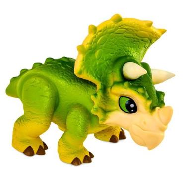 Imagem de Dinossauro de Borracha Triceratops Verde Baby Jurassic World - Pupee
