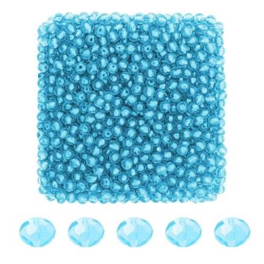 Imagem de Mandala Crafts Contas de cristal de briolette de água-marinha de 3 mm – 1500 contas de vidro facetadas para fabricação de joias, suprimentos de contas, artesanato DIY, pulseiras, colares, brincos e