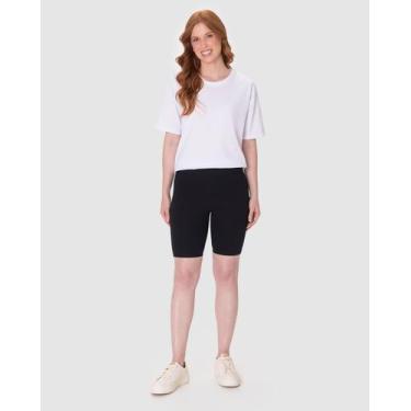 Imagem de Bermuda Básica Feminina Ciclista Em Algodão - Malwee, Preto, P