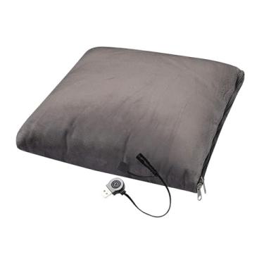 Imagem de Bothyi Cobertor de travesseiro aquecido de inverno, almofada de aquecimento inteligente, decoração para casa, almofada de aquecimento elétrica macia e, Cinza