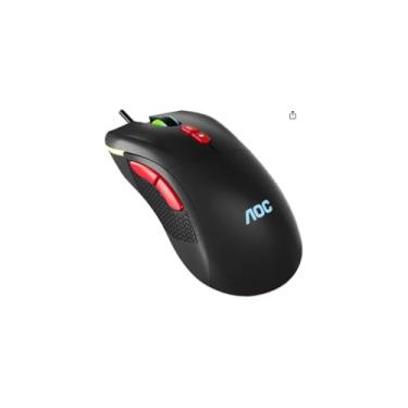 Imagem de Mouse Gamer com Fio 7200 DPI, 7 Botões Programáveis, RGB, Preto, 1.8m Cabo, GM180, para Windows e Linux