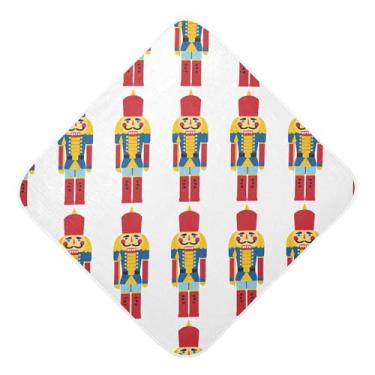 Imagem de Burbuja Toalha de banho de bebê quebra-nozes - Toalha com capuz de musselina macia e absorvente para recém-nascidos, 89 x 89 cm