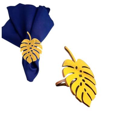 Imagem de 6 Porta Guardanapo Folha Costela De Adão Mesa Posta Moderna