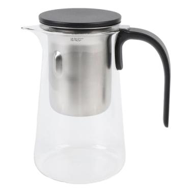 Imagem de Eujgoov Bule de Vidro Com Infusor Removível, Bule de chá de Separação de água Com Controle de Prensa Magnética para Folhas Soltas e chá Florescente, Design Seguro de Fogão de 23 Onças para