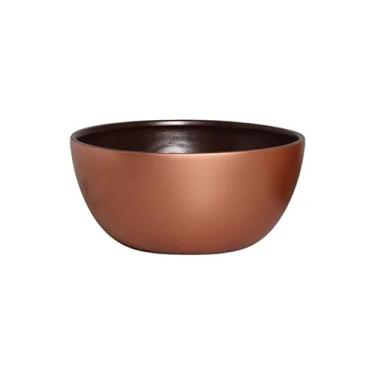 Imagem de CACHEPOT ARREDONDADO MARROM E BRONZE