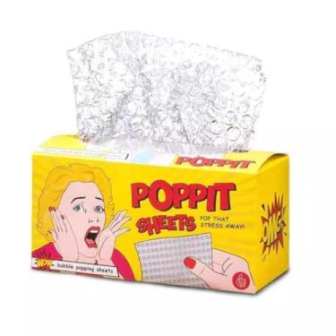 Imagem de Folhas de Borbulhos para Estourar Descompressão Gadget Alivio do Estresse Brinquedo Ponta dos Dedos da Ansiedade Papel Filme em Caixa com Bomba Ferramenta Diária Divertida Fácil Extrair e Armazenar Es