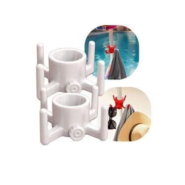 Imagem de Kit 2 Gancho Organizador Para Guarda-Sol De Praia 4 Pontas