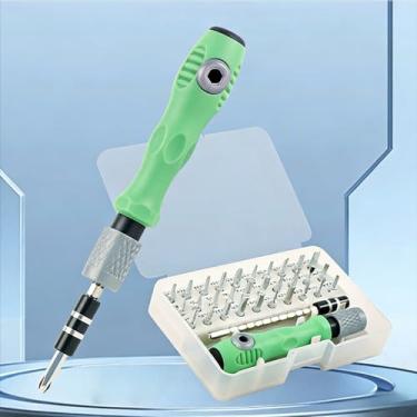 Imagem de Conjunto de chaves de fenda de precisão pequena 32 em 1, conjunto de mini chaves de fenda magnéticas, kit de ferramentas de reparo minúsculo profissional para óculos, relógios, laptop, eletrônicos