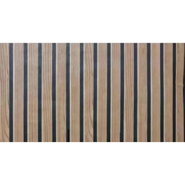 Imagem de Papel de Parede para Sala Quarto Cozinha Ripado Madeira 3D Auto Colante(2 Rolos [10 Metros],3D Luxo)