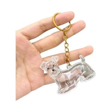 Imagem de Chaveiro De Armazenamento De Pelos De Cão Fofo, Bolsa Transparente Par