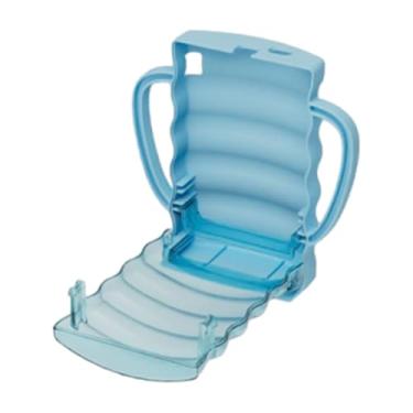 Imagem de Suporte para saco de alimentos à prova de pressão para caixa de suco, Capa para bebidas à prova de bagunça (Azul)
