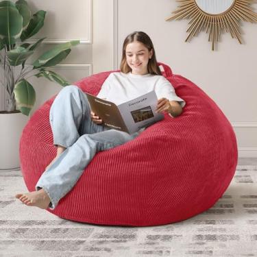 Imagem de Cadeira de pufe de 1,5 m em gota para adultos com espuma viscoelástica lavável na máquina para sala de estar, quarto