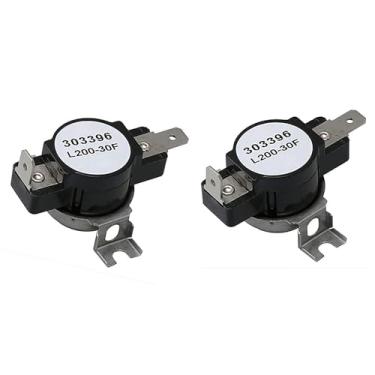 Imagem de 2 peças 303396 secador termostato L200-30 para Whirlpool Maytag, modelo compatível AH2029367、 EA2029367、PS2029367、BDE7500、DE212、DE303、DE312、DE313、DE4000、DE4000、DE4000、DE4000、DE4000、DE4000、DE4000
