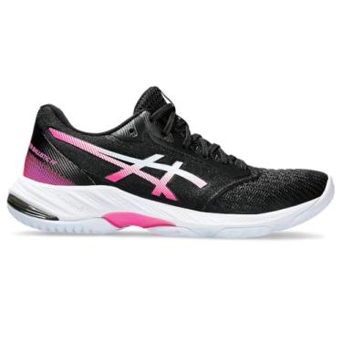 Imagem de ASICS T nis de v lei feminino Netburner Ballistic FlyteFoam 3, Preto/rosa choque, 6.5