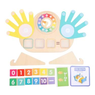 Imagem de SPYMINNPOO Brinquedos de Blocos de Números, Manipuladores de Matemática Com Blocos de Números de Relógio, Cartões de Contagem de Dedos, Brinquedos Educativos de Aprendizagem Pré-escolar