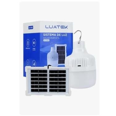 Imagem de Lâmpada Led Recarregavel Placa Solar De Emergência Bateria Camping Acampamento Barraca